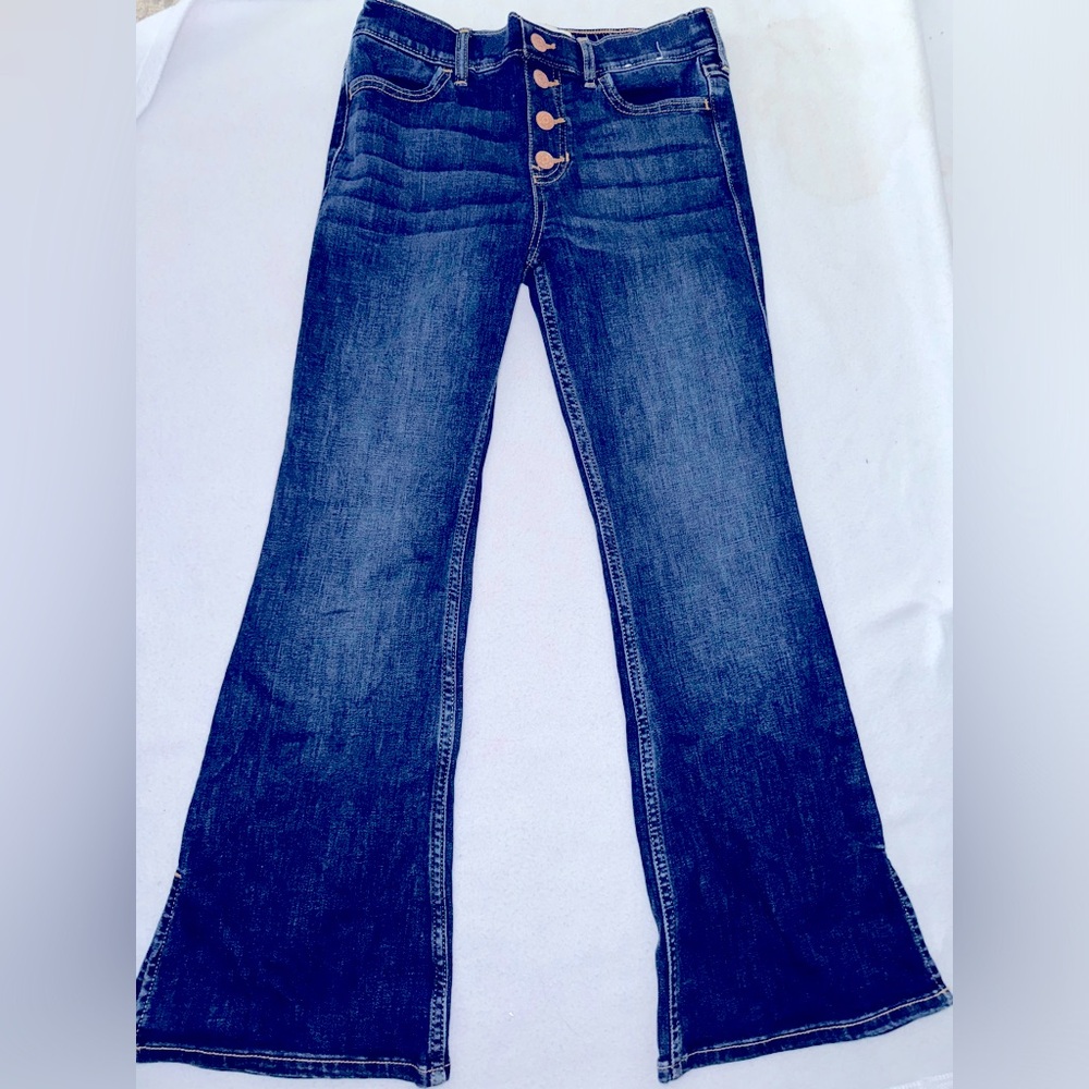 Abercrombie Kids high rise flare jeans